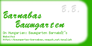 barnabas baumgarten business card